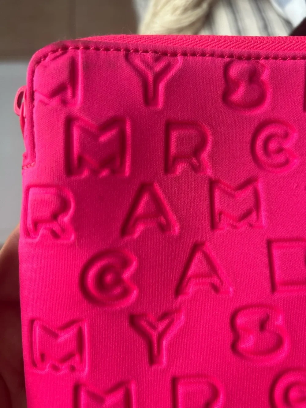 GUC Marc by Marc Jacobs Hot Pink Embossed Laptop/Ipad Sleeve